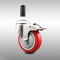Service Caster 4 Inch 316SS Red Poly Swivel 3/4 Inch Expanding Stem Caster Lock Brake SCC SCC-SS316TTLEX20S414-PPUB-RED-34 - alternate 1